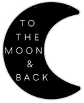 Black To The Moon & Back Neon Sign