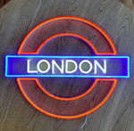 London Train Station Neon Sign