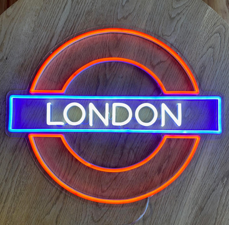 London Train Station Neon Sign