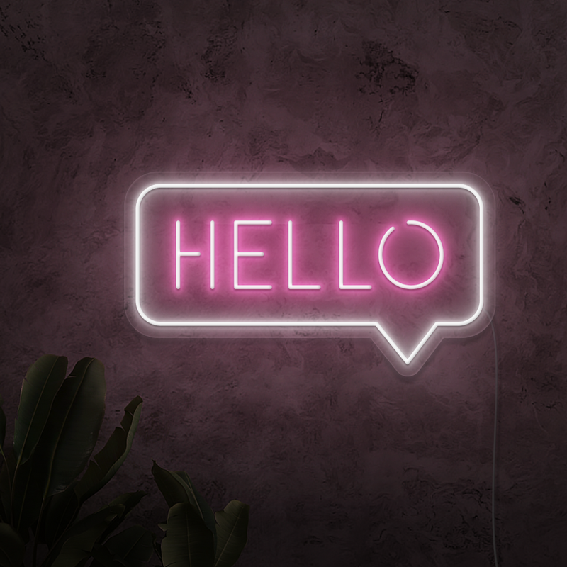 Hello Neon Sign