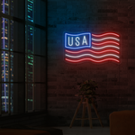 American Flag Neon Sign