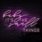 Baby It's The Small Things Neon Sign