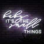 Baby It's The Small Things Neon Sign