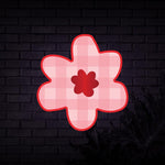 Emeldo Gingham Flower Neon Sign