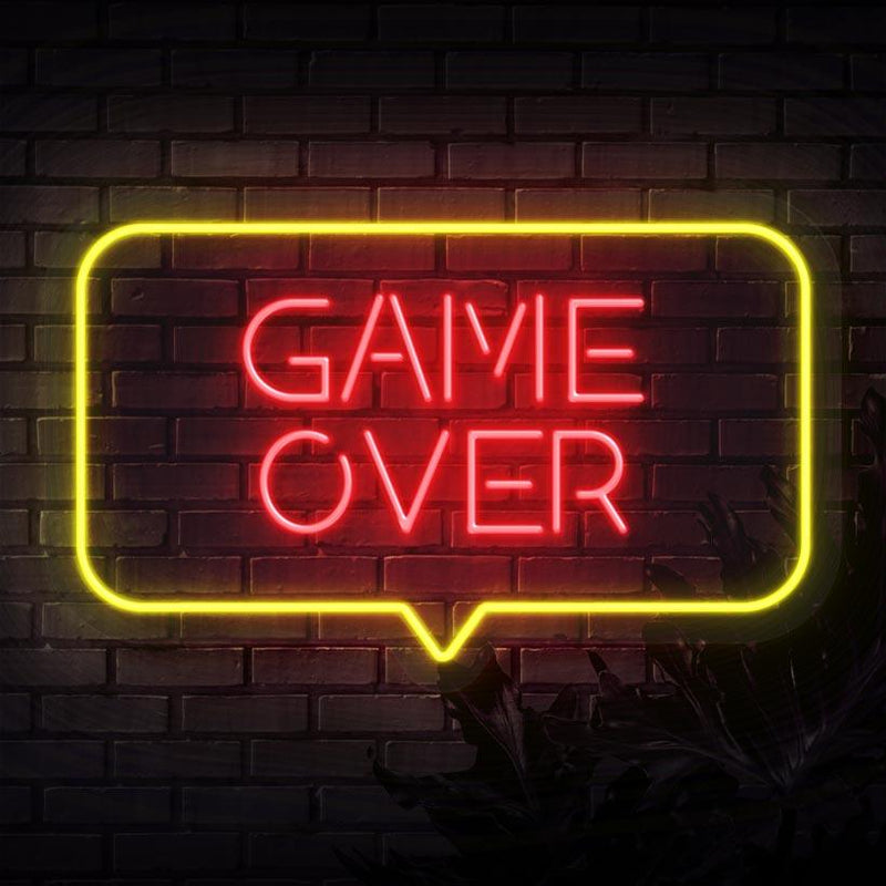 Game Over Neon Sign