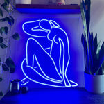 Blue Nude Neon Art