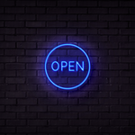 Open Neon Sign (Circle)