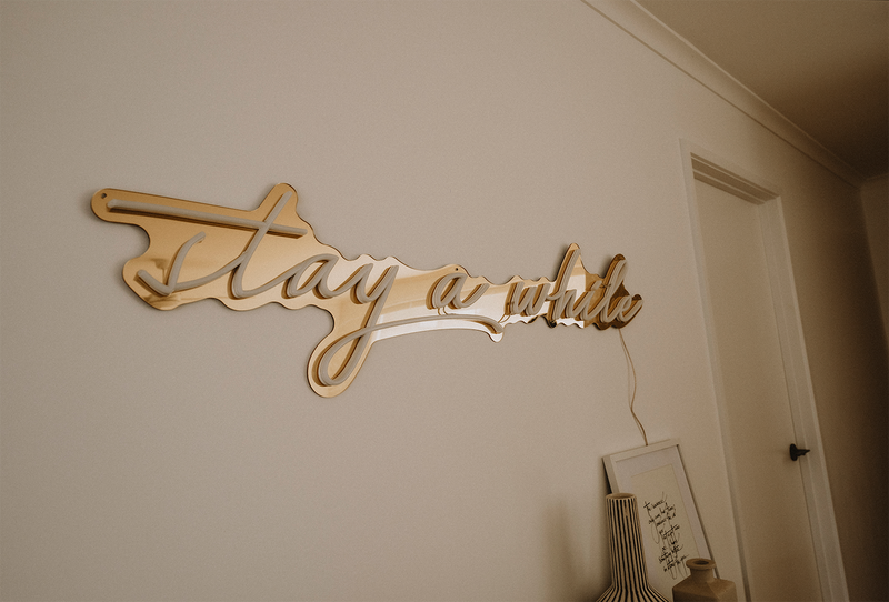 Stay A While Neon Sign