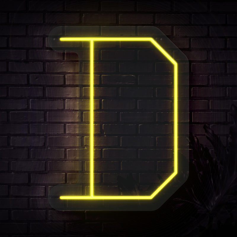 Personalized Initial Letter D Neon Sign