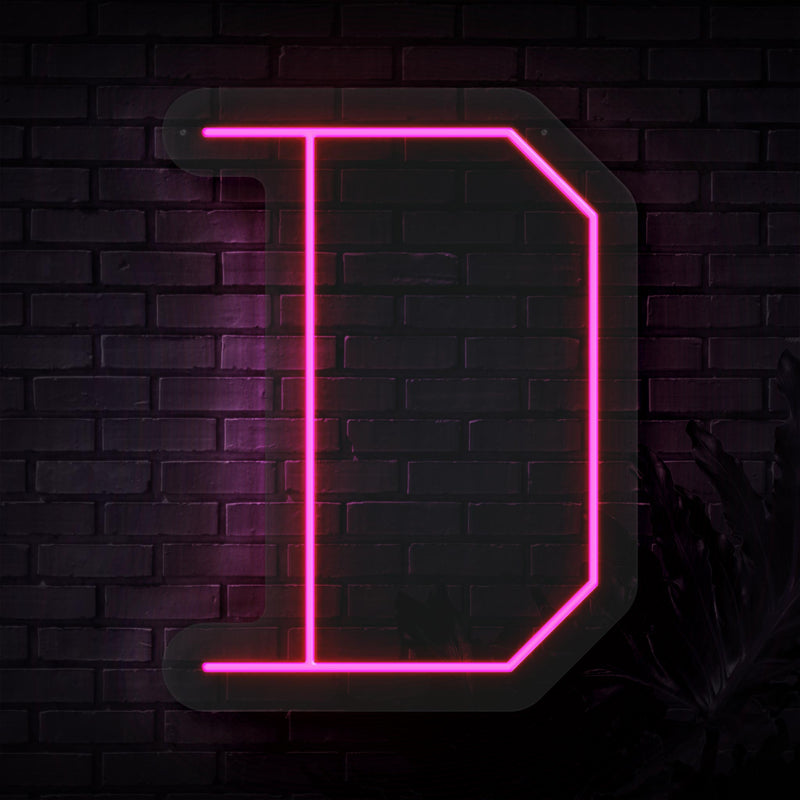 Personalized Initial Letter D Neon Sign