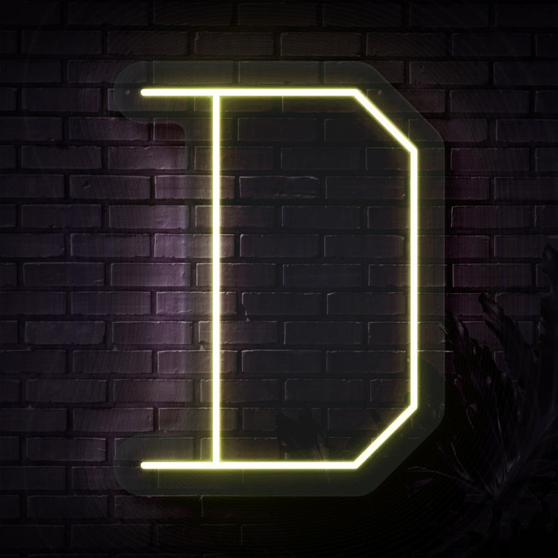 Personalized Initial Letter D Neon Sign