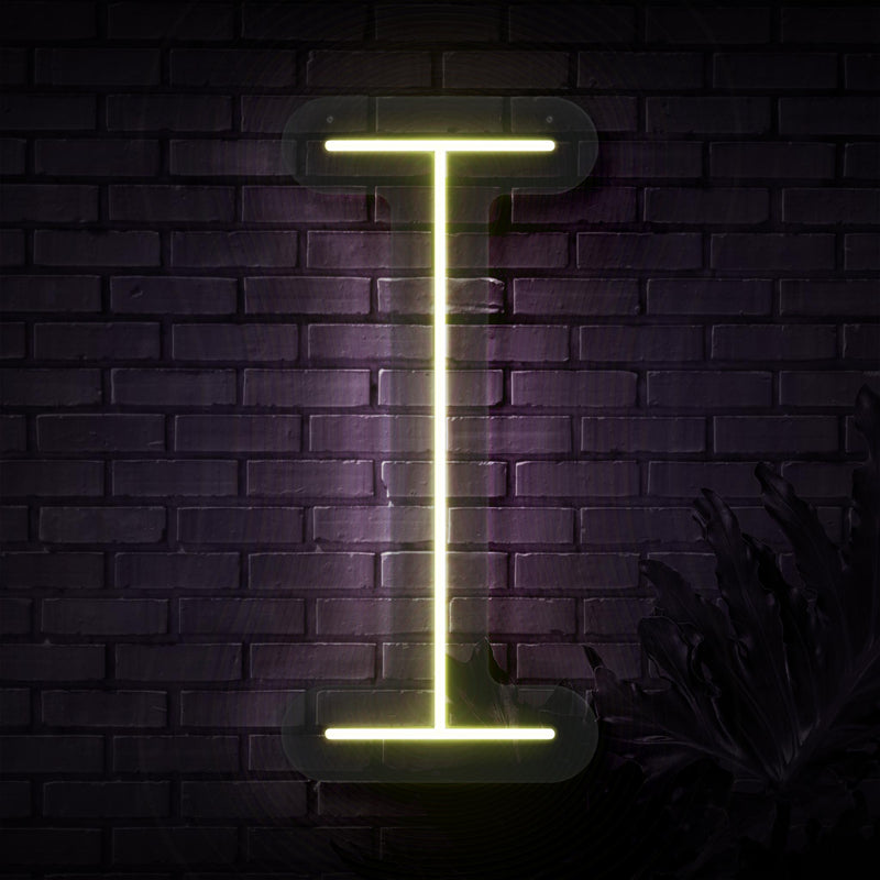 Personalized Initial Letter I Neon Sign