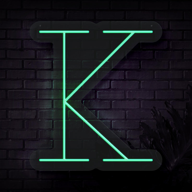 Personalized Initial Letter K Neon Sign