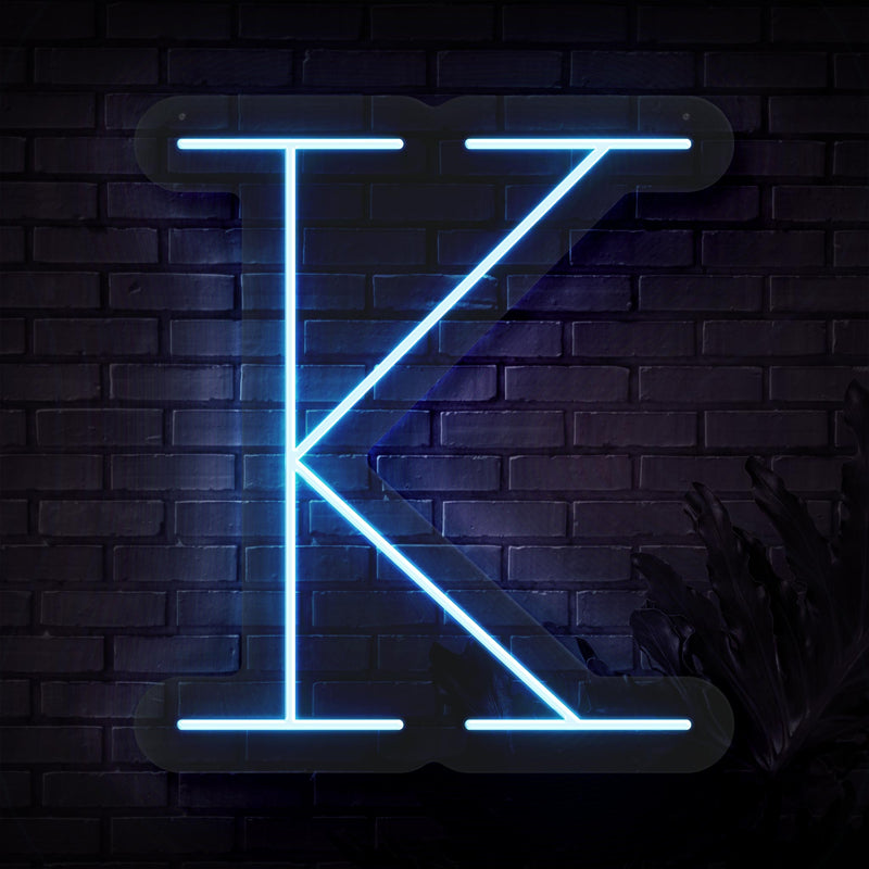 Personalized Initial Letter K Neon Sign