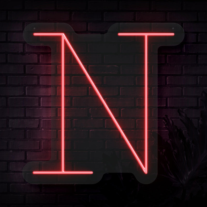 Personalized Initial Letter N Neon Sign