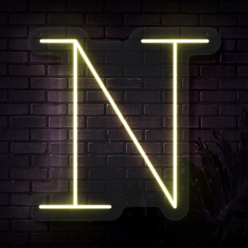 Personalized Initial Letter N Neon Sign