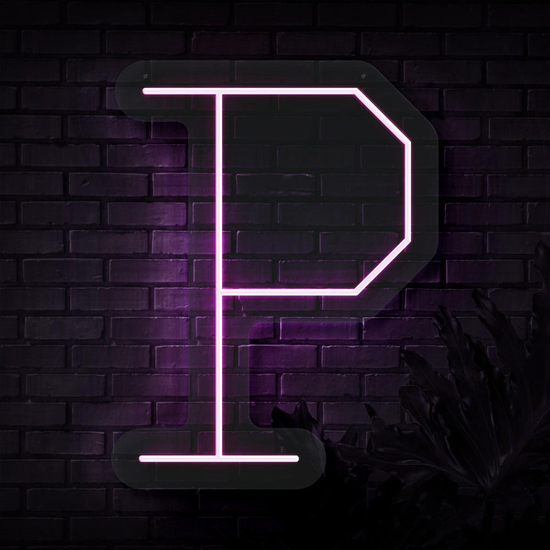 Personalized Initial Letter P Neon Sign