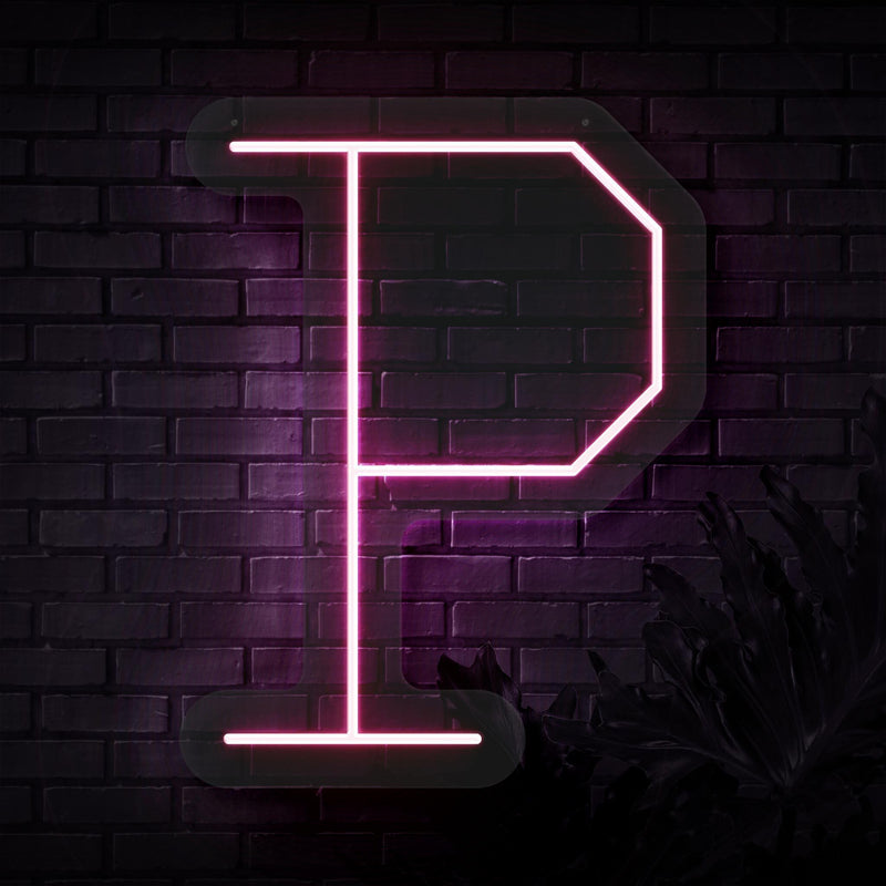 Personalized Initial Letter P Neon Sign