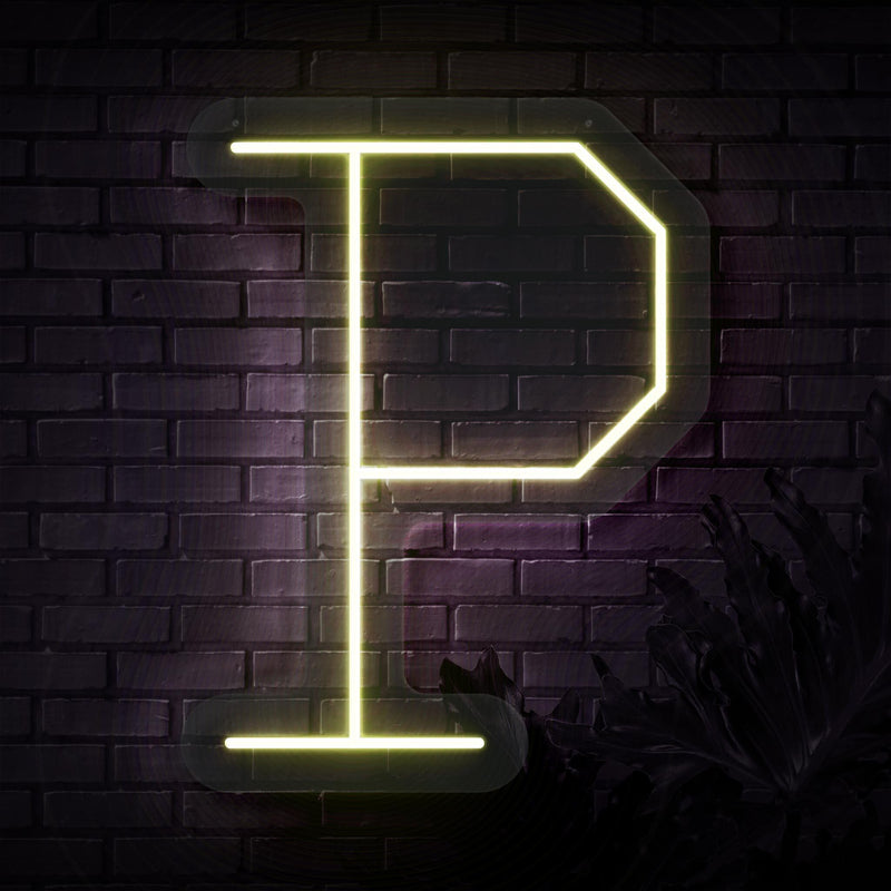 Personalized Initial Letter P Neon Sign