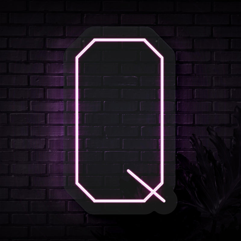 Personalized Initial Letter Q Neon Sign