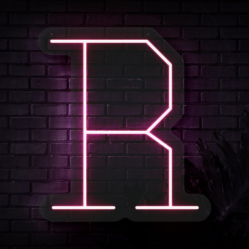 Personalized Initial Letter R Neon Sign