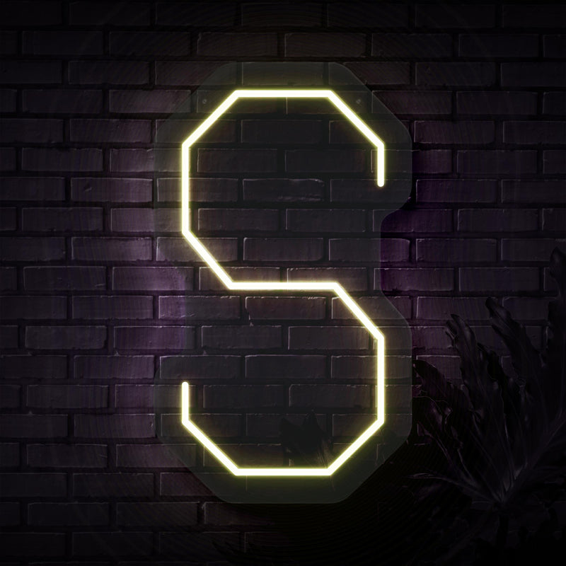 Personalized Initial Letter S Neon Sign