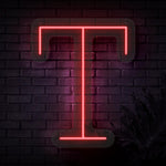 Personalized Initial Letter T Neon Sign