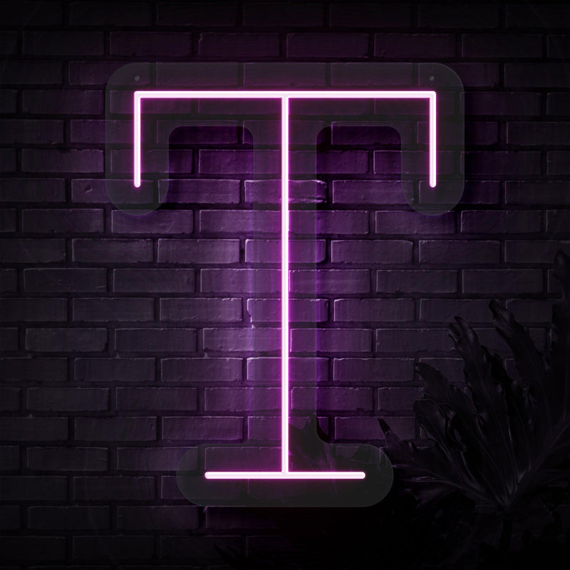 Personalized Initial Letter T Neon Sign