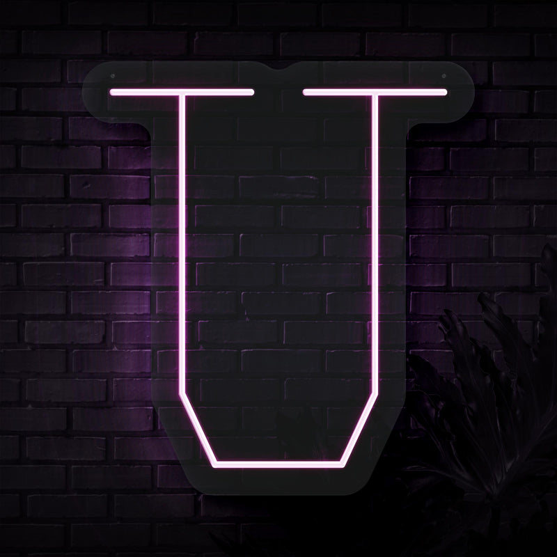 Personalized Initial Letter U Neon Sign