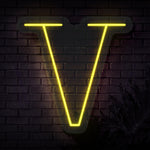 Personalized Initial Letter V Neon Sign