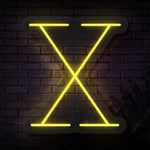 Personalized Initial Letter X Neon Sign