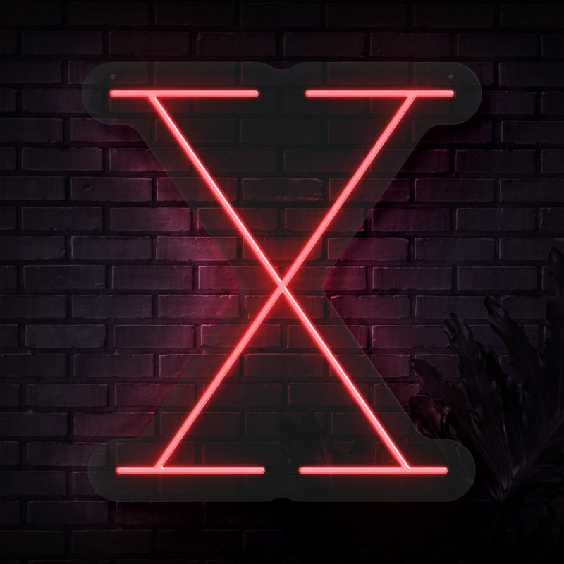 Personalized Initial Letter X Neon Sign