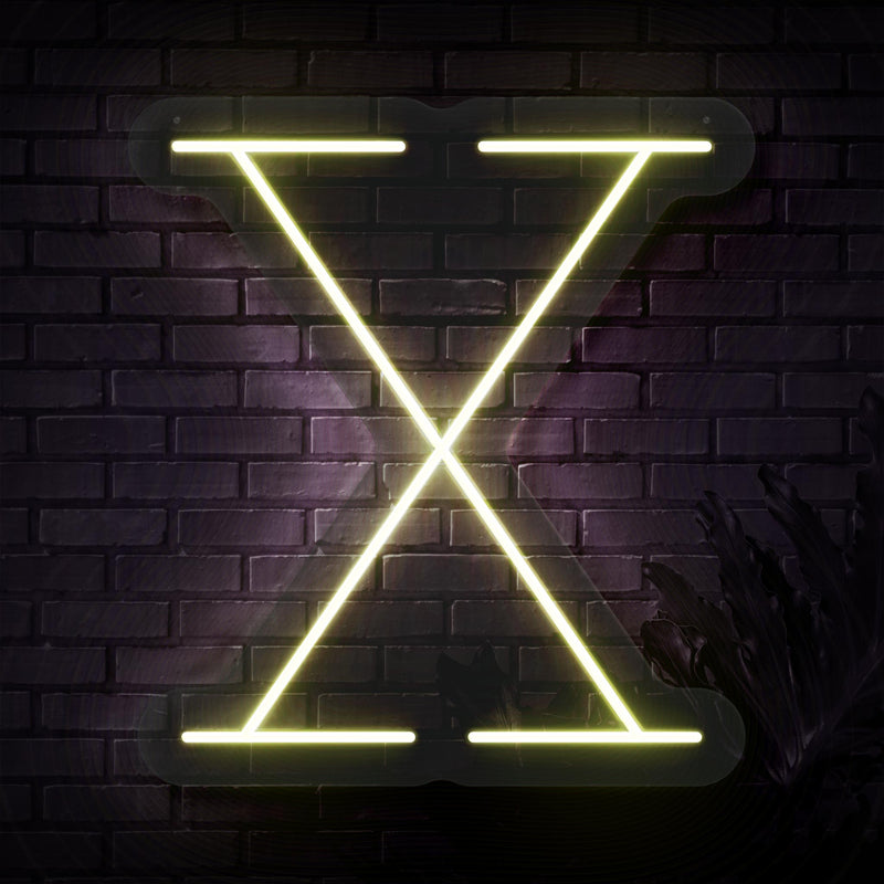 Personalized Initial Letter X Neon Sign