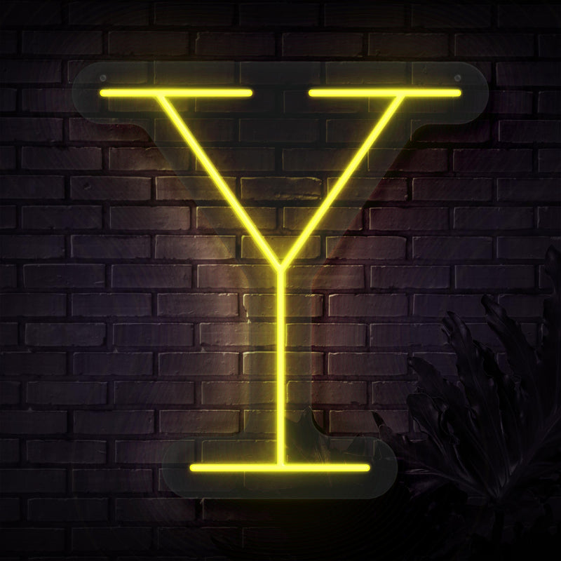 Personalized Initial Letter Y Neon Sign