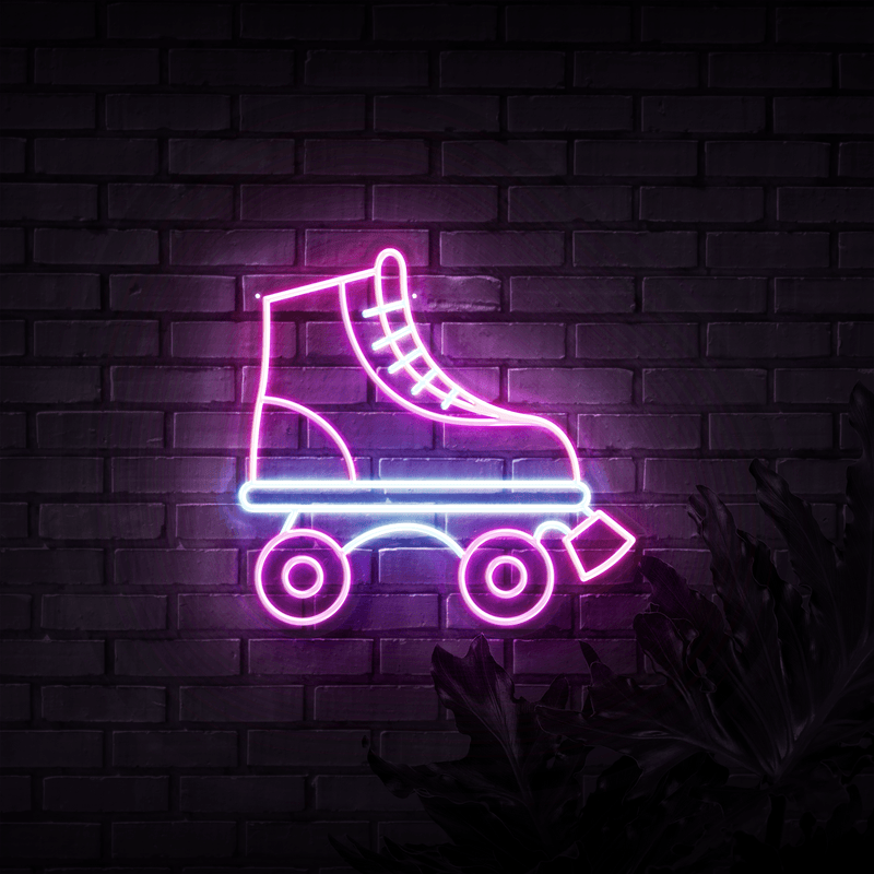 Retro Roller Skates Neon Sign