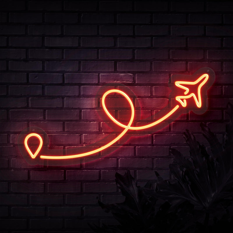 Travel Destination Neon Sign