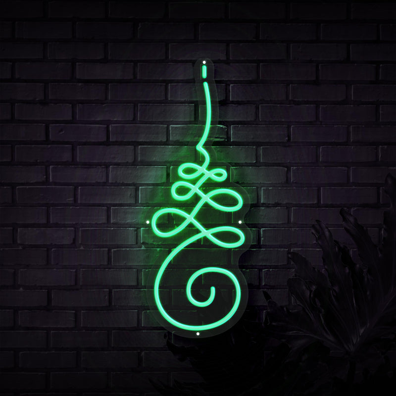 Unalome Yoga Symbol Neon Sign