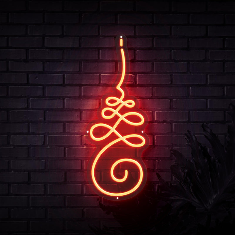 Unalome Yoga Symbol Neon Sign