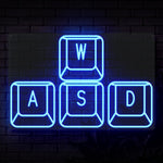 WASD Keys Neon Sign