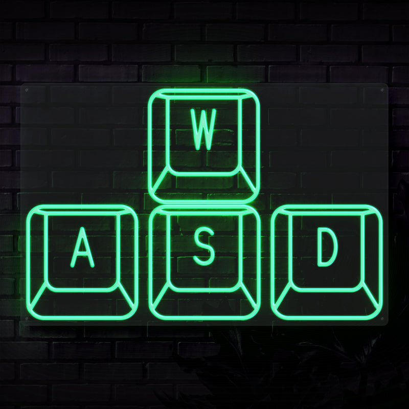 WASD Keys Neon Sign