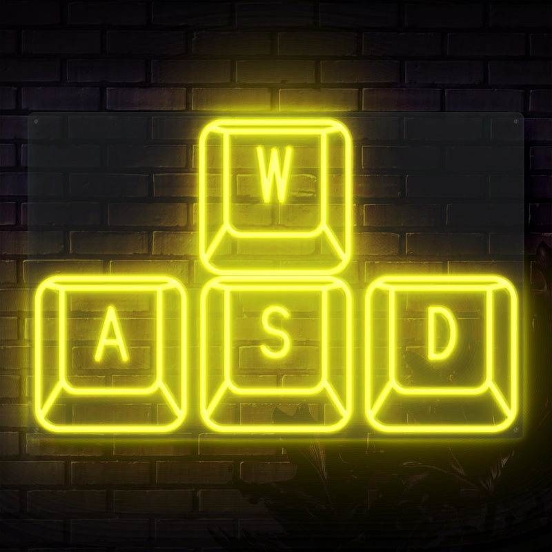 WASD Keys Neon Sign