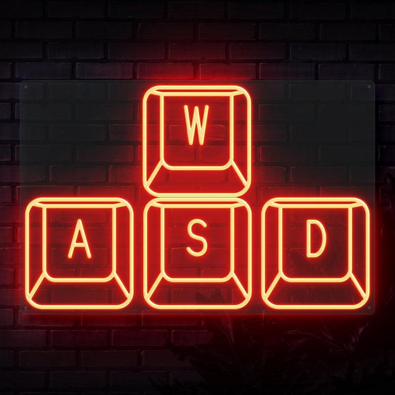 WASD Keys Neon Sign