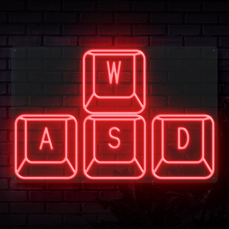 WASD Keys Neon Sign