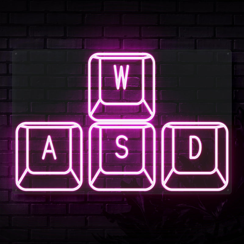 WASD Keys Neon Sign