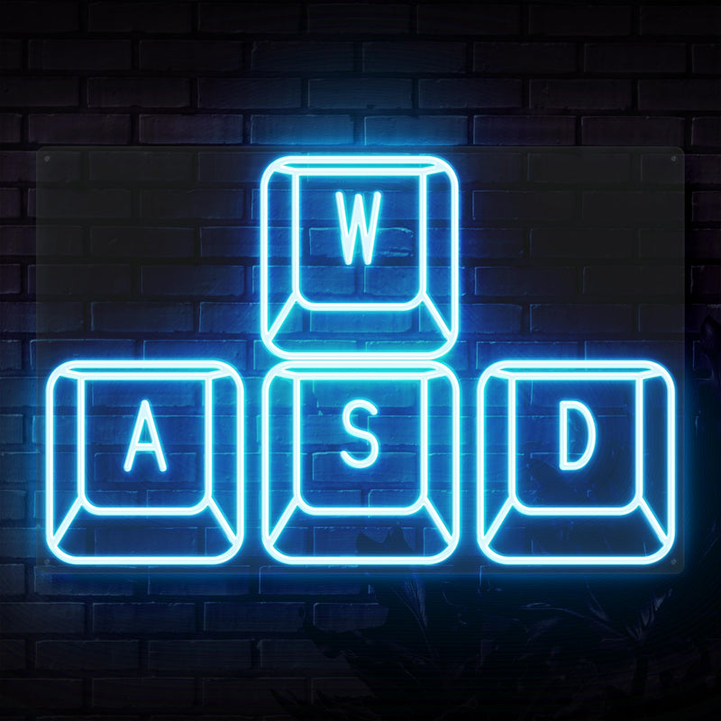 WASD Keys Neon Sign