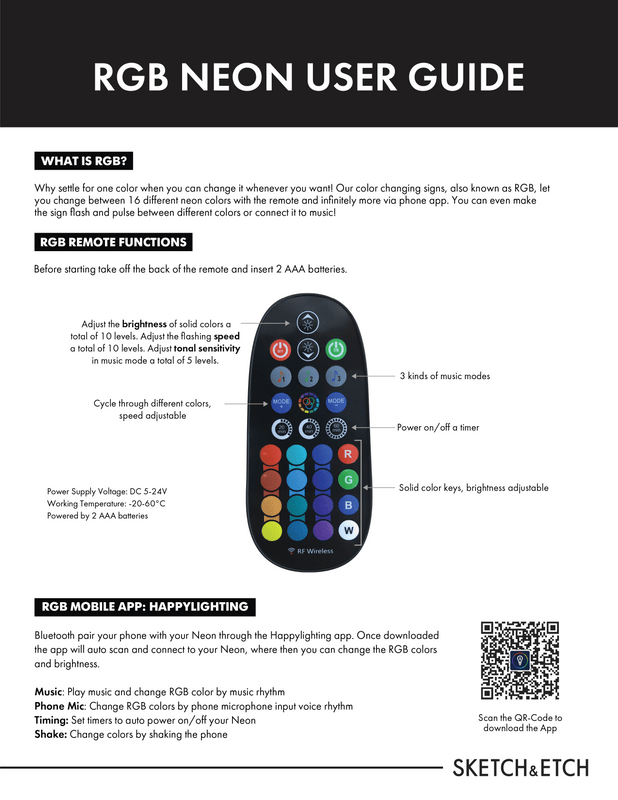 RGB Neon Remote Control & Dimmer