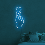 Hand And Heart Neon Sign