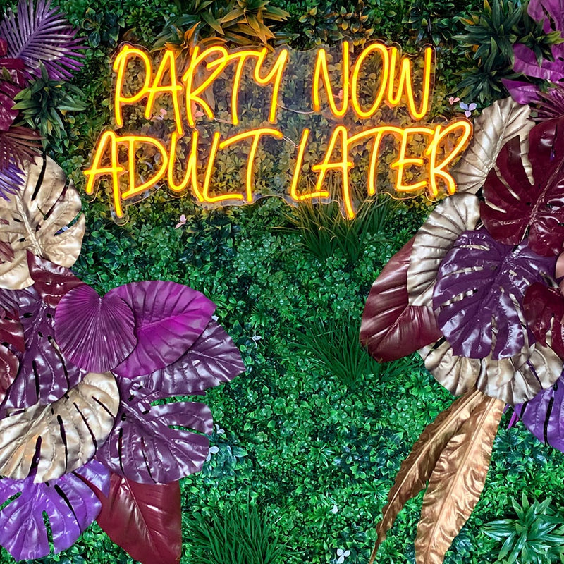 Party Now Adult Later Neon Sign