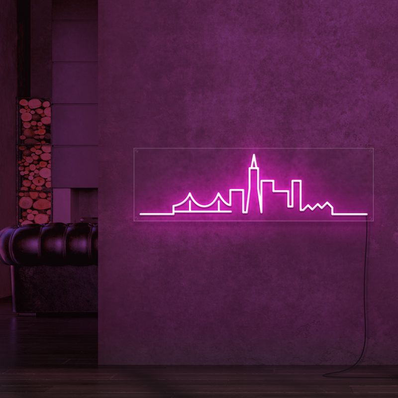 City Skyline Neon Sign