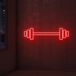 Barbell Weight Neon Sign